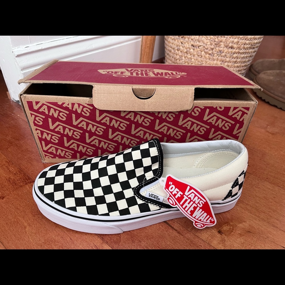 NWT Checked Vans Sz 9.5 Women